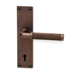 Habo - Dørgreb inkl. lang plade - Lexington - Bronze