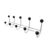 Habo - Knagerække med 5 knager - Berry - krom/sort