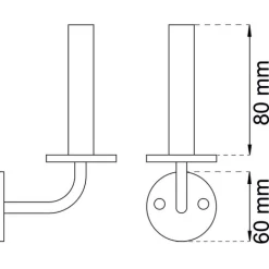 Habo - Reservepapirholder 2229 - Sort