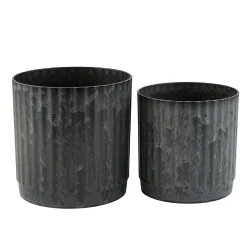 2Have - Urtepotter - Pot Plast - Sæt med 2 - Antikgrå