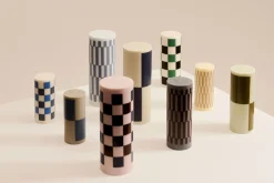 Hay - Bloklys - Column - Large - Light Pink, Bordeaux & Dark Blue