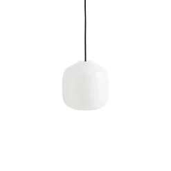 Hay - Buoy Glass Pendel - Sort ledning - Hvid - 200