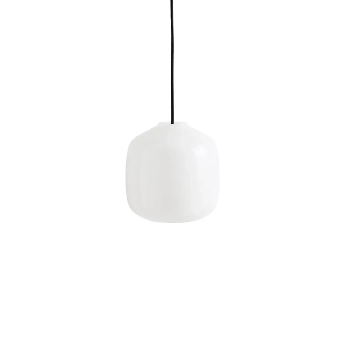 Hay - Buoy Glass Pendel - Sort ledning - Hvid - 200
