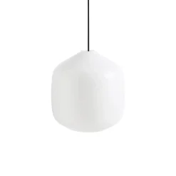 Hay - Buoy Glass Pendel - Sort ledning - Hvid - 300