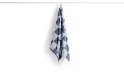 Hay - Check Bath Towel (Organic) - W70 x L136 - Steel Blue - Steel blue - 669