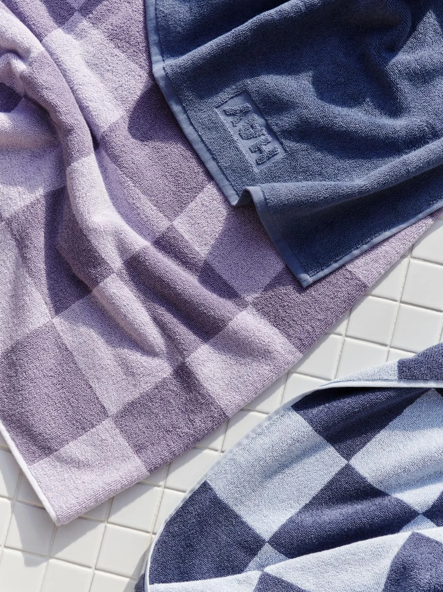 Hay - Check Bath Towel (Organic) - W70 x L136 - Lavender - Lavender - 669
