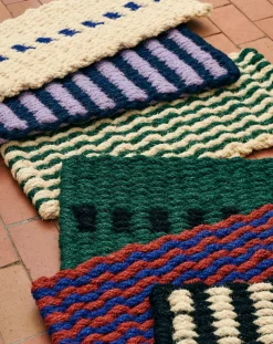 Hay - Coco Door Mat - Dot - Green & Black - Dark green and black - 40 x 80 cm