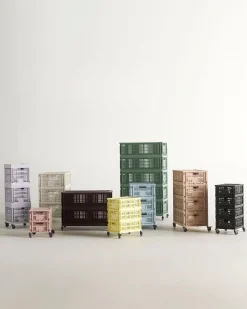 HAY Colour Crate - Medium Square - Dusty blue
