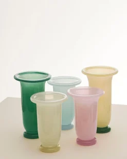 Hay - Empire Vase - Large - Lemon & Green - Sand with lemon rim, green base - 829