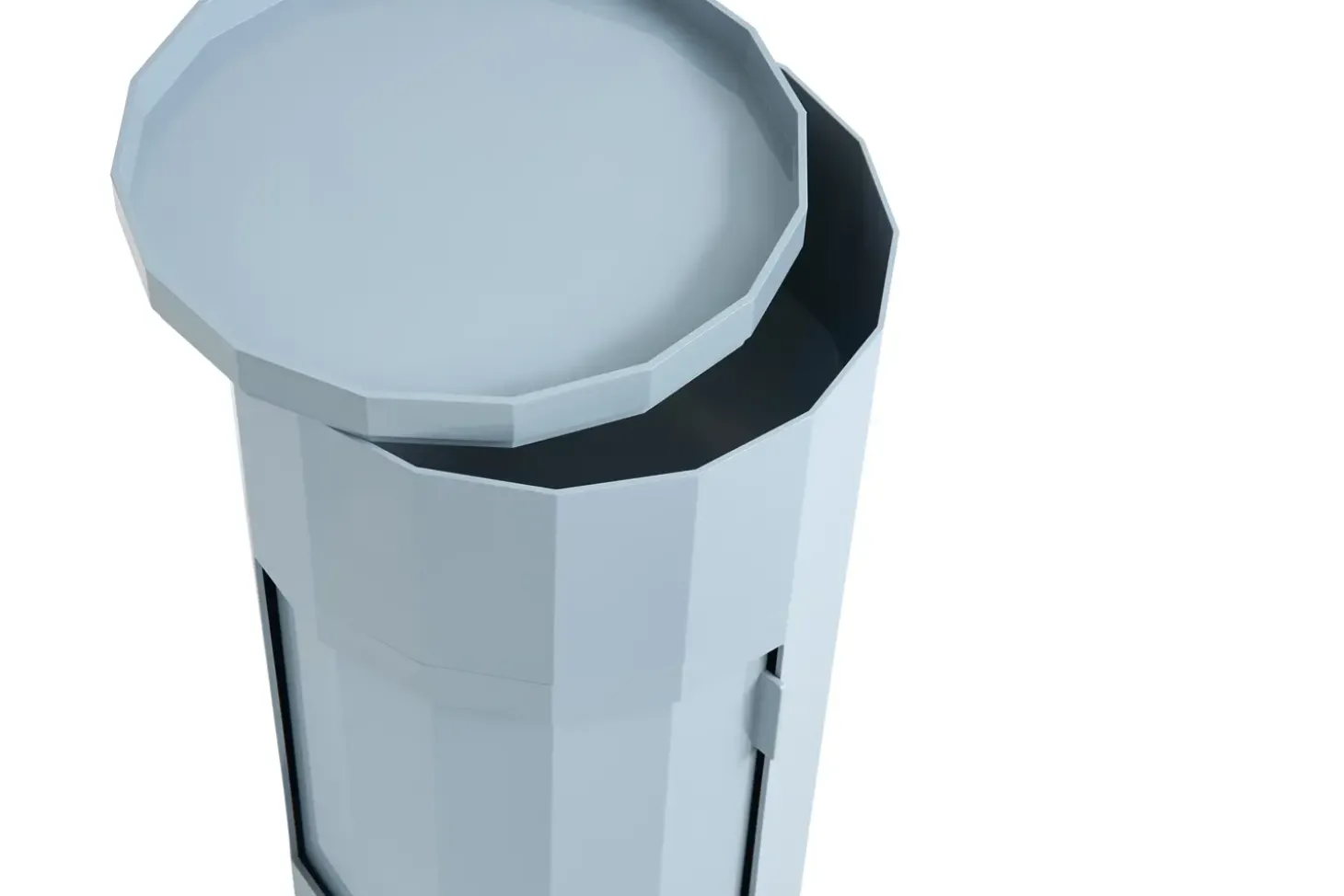 Hay - Facet Cabinet - High - Anthracite - sidebord med hjul