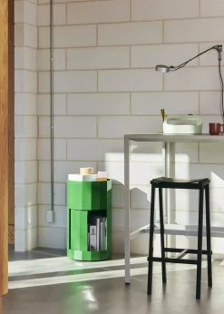 Hay - Facet Cabinet - Low - Spinach Green - Sidebord med hjul - grønt