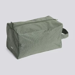 Hay - Grid Wash Bag - Medium - Mørk grøn