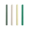 Hay - Hexagon Candle - Greens and whites, Set of 4