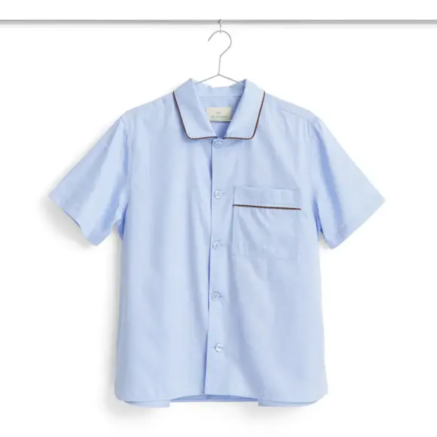 HAY - Outline Pyjama - Kortærmet Shirt - S/M - Soft Blue