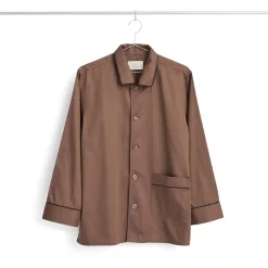 HAY - Outline Pyjama - Langærmet Shirt - M/L - Milk Chocolate