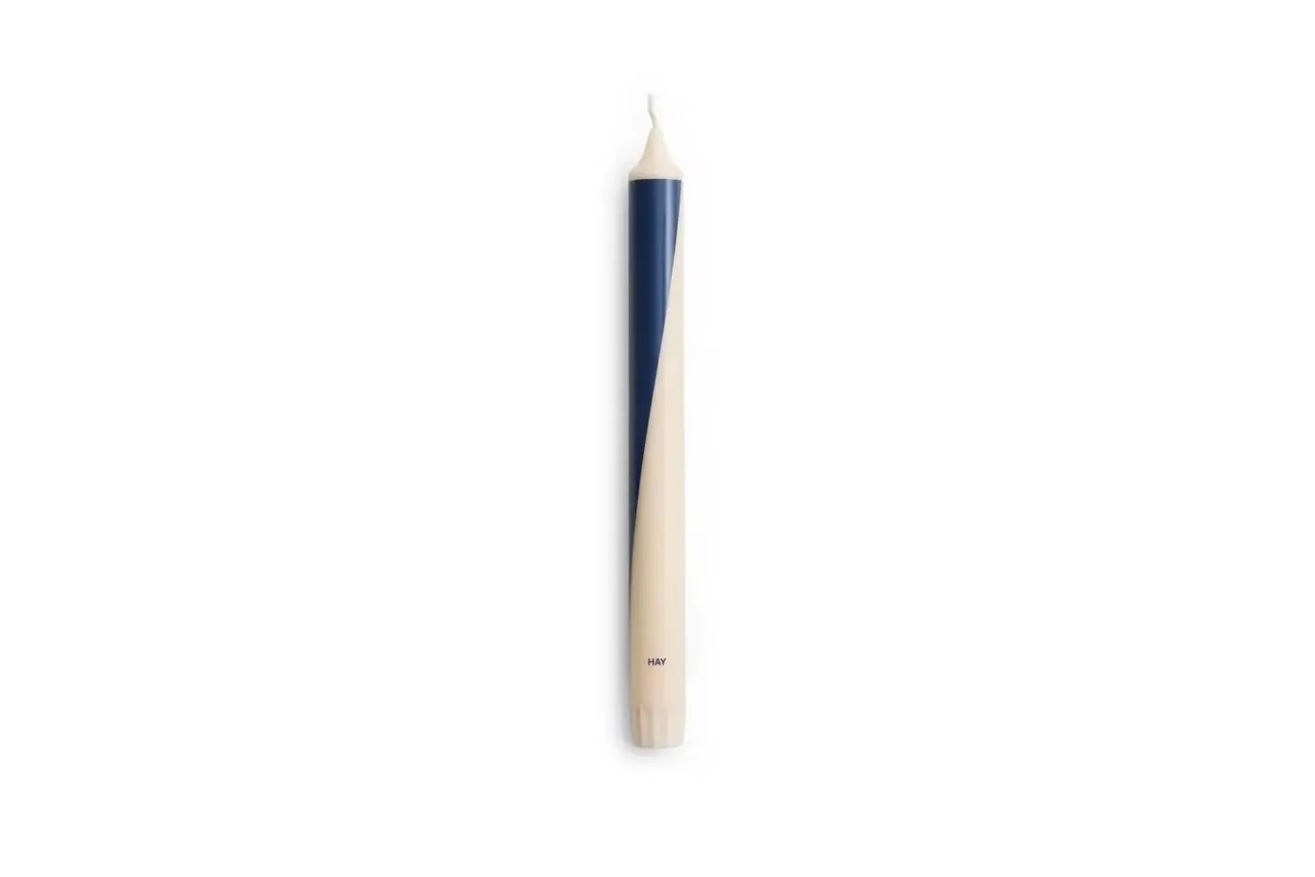 Hay - Pattern Candle - Off-white with blue swirl