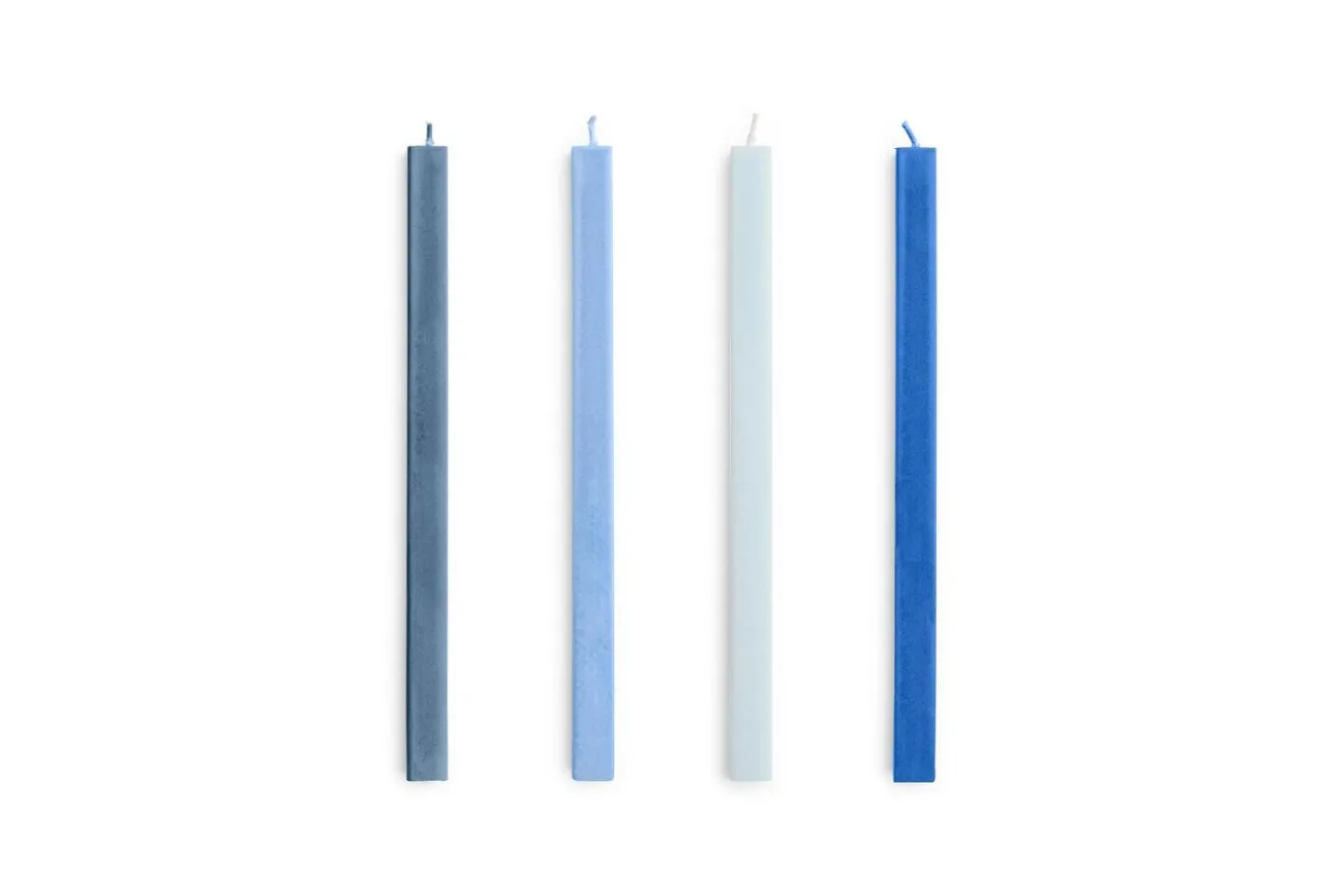 Hay - Square Candle - Blues, Set of 4