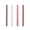 Hay - Square Candle - Reds and bordeaux, Set of 4