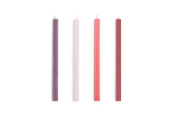 Hay - Square Candle - Reds and bordeaux, Set of 4