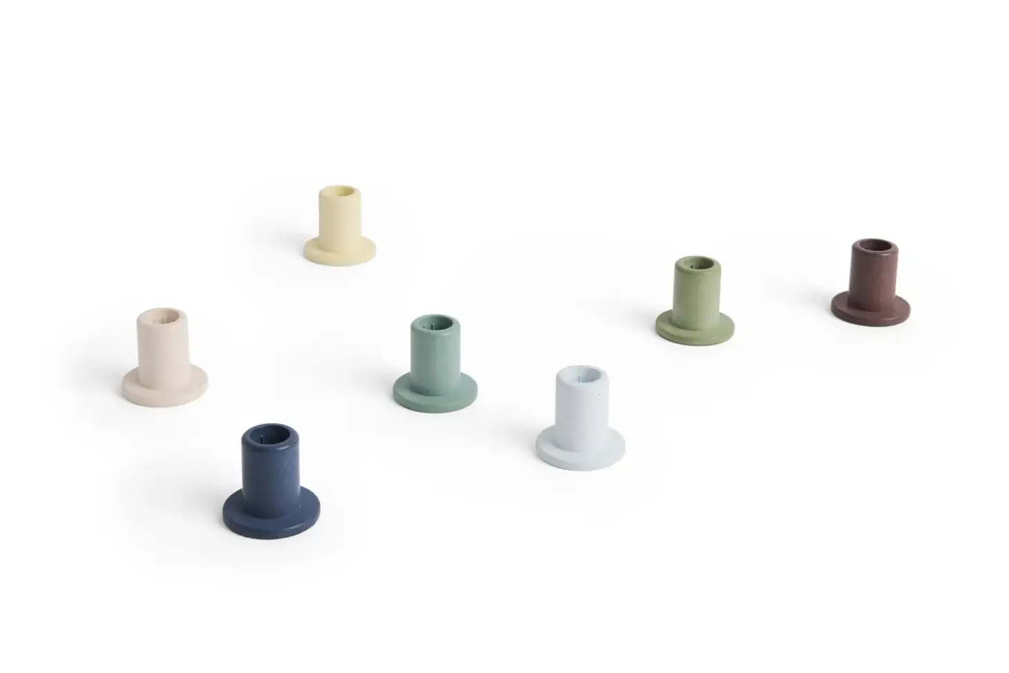 HAY - Tube Candleholder S - Concrete - Lys blå