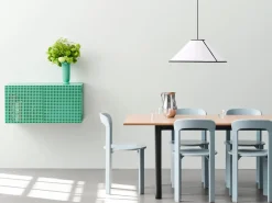 Hay - Vægskab - Perforated Cabinet Wall - Small - Steel Blue - H45 x B89 x D40