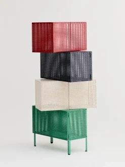 Hay - Vægskab - Perforated Cabinet Wall - Small - Steel Blue - H45 x B89 x D40