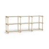 Hay - Woody Shelving 2.0 Column Low - Klar Glas/Eg - 9 hylder