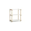 Hay - Woody Shelving 2.0 Column Low - Hvid/Eg - 3 hylder