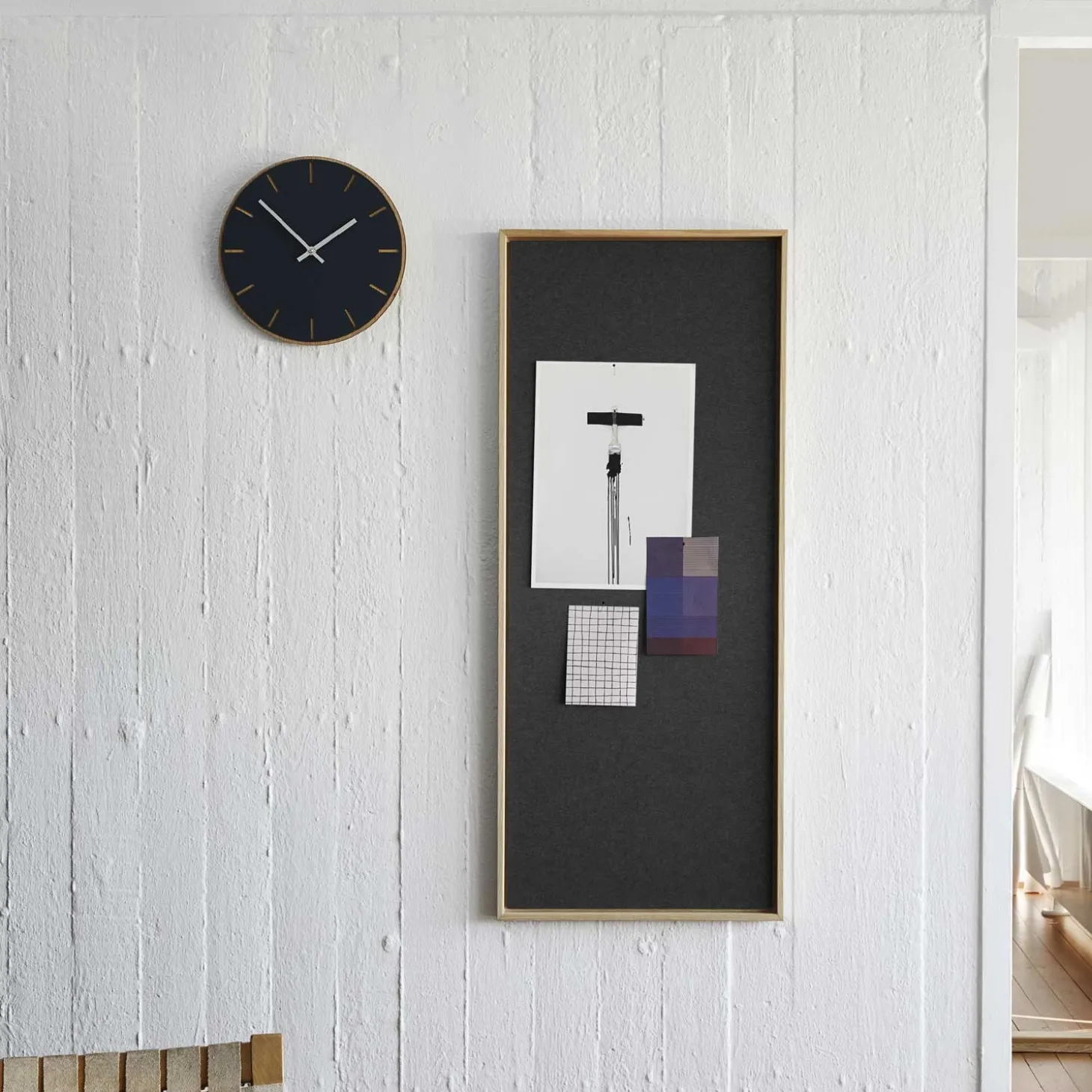 Hemverk - Opslagstavle m. akustiske egenskaber - Recy - Grå - 40x100 cm