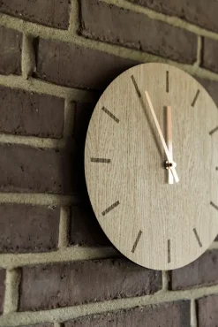 Hemverk - Vægur - Light Oak - Eg/Guld - Ø38 cm