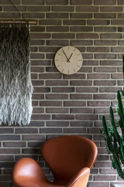 Hemverk - Vægur - Light Oak - Eg/Sølv - Ø28 cm
