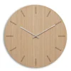 Hemverk - Vægur - Light Oak - Eg/Sølv - Ø38 cm