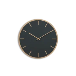 Hemverk - Vægur - Lys Eg/Mørkegrøn - Kobber visere - Ø28 cm