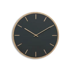 Hemverk - Vægur - Lys Eg/Mørkegrøn - Kobber visere - Ø38 cm