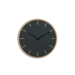 Hemverk - Vægur - Lys Eg/Mørkegrøn - Sorte visere - Ø28 cm