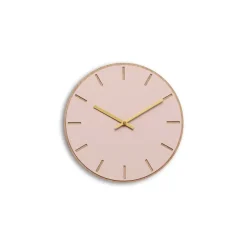 Hemverk - Vægur - Lys Eg/Powder Dusty Rose - Guld visere - Ø28 cm