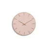 Hemverk - Vægur - Lys Eg/Powder Dusty Rose - Kobber visere - Ø28 cm