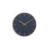 Hemverk - Vægur - Lys Eg/Smokey blue - Guld visere - Ø28 cm