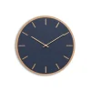 Hemverk - Vægur - Lys Eg/Smokey blue - Kobber visere - Ø38 cm