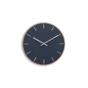 Hemverk - Vægur - Lys Eg/Smokey blue - Sølv visere - Ø28 cm