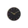 Hemverk - Vægur - Lys Eg/Sort - Guld visere - Ø28 cm