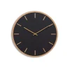Hemverk - Vægur - Lys Eg/Sort - Guld visere - Ø38 cm