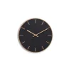 Hemverk - Vægur - Lys Eg/Sort - Kobber visere - Ø28 cm