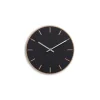 Hemverk - Vægur - Lys Eg/Sort - Sølv visere - Ø28 cm
