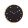 Hemverk - Vægur - Lys Eg/Sort - Sølv visere - Ø38 cm
