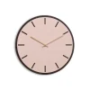 Hemverk - Vægur - Mørk Eg/Powder Dusty Rose - Kobber visere - Ø38 cm