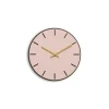 Hemverk - Vægur - Mørk Eg/Powder Dusty Rose - Guld visere - Ø28 cm