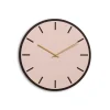 Hemverk - Vægur - Mørk Eg/Powder Dusty Rose - Guld visere - Ø38 cm
