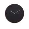Hemverk - Vægur - Mørk Eg/Sort - Sølv visere - Ø38 cm