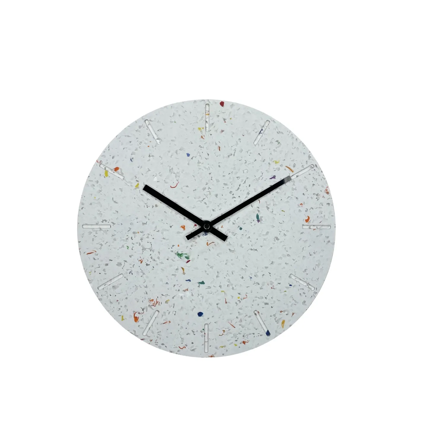 Hemverk - Vægur - Multicolour m. sorte visere - Ø25 cm